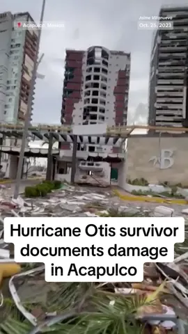 A survivor of #HurricaneOtis documents the damage done by the strongest storm to ever hit #Mexico's Pacific coast from the 21st floor of a beachfront hotel in #Acapulco.