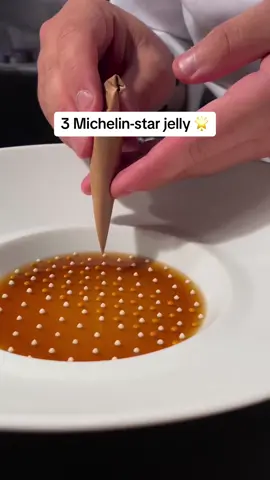 Sea urchin jelly, celery cream, caviar in the 3 Michelin-star restaurant Le Pré Catelan by chef Frederic Anton #michelin #chef #dish