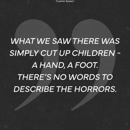 These words will never compare to the torture and pain many victims underwent. This is a testimony from a volunteer in Zaka—Israel’s disaster victim identification organization—regarding the Oct. 7 massacre. #idf #israel #testimony  Counter Speech