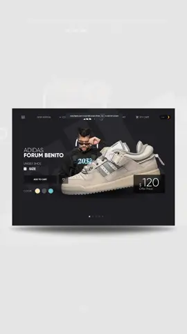 Combination of bad bunny and adidas to design this website concept 🚀 What other combination should I do?  #webdesign #viral #fyp #badbunny #adidas 