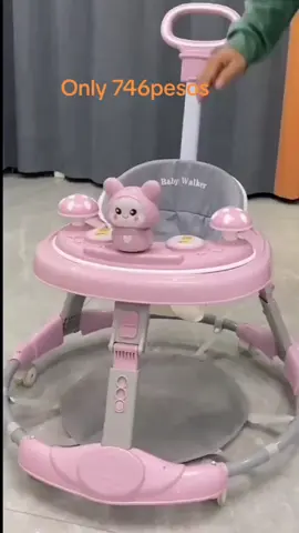 With music lighting ,height adjustment is simple and convenient#motherandbaby #babylove #babyessential #babywalker #fyp 