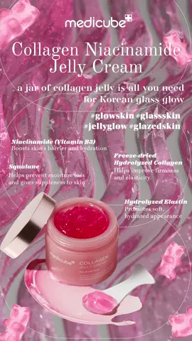 🩷Collagen Jelly for glowy glass skin✨️ Formulated with freeze-dried hydrolyzed collagen, Medicube's Collagen Jelly Cream is a great solution to regain plumpness and hydration💕 #glow #glassskin #sgbeauty #sgskincare #kbeauty #GlowUp #glowuptips #skincare #skincaretips #antiaging #singapore #sgtiktok 