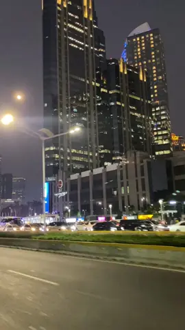 Night ride in Jakarta with city lights sudirman street 🌃🏙️ #nightridejakarta #citylights #sudirmanstreet #jakarta 