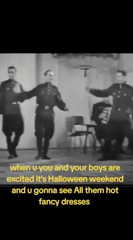 when u you and your boys are excited it's Halloween weekend and u gonna see All them fine things in fancy dresses. french maid always comes to mind 😂 #weekend #party #fyp #supremebantz #fypシ゚viral #halloween #fancydress #dressup #excited 