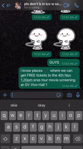 i know places 🎶 where you can get FREE tickets to THE ERAS TOUR movie 🍿 hosted by @FRANK by OCBC ! 📍 GV Vivo Hall 1 🗓 4th Nov 🕐 1.20pm  apart from that, exclusive activities and surprises await for the first 300 only! sign up to be a FRANK cardholder now! join the giveaway for a guaranteed spot! see you there 🤩