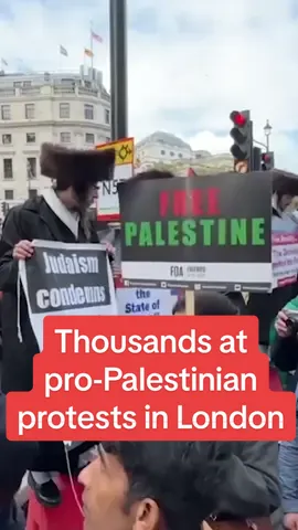 Pro-Palestinian protests in London see tens of thousands take to the streers to call for bombing of Gaza to stop #dailymirror #breakingnews #protest #palestine #gaza #israel #london 