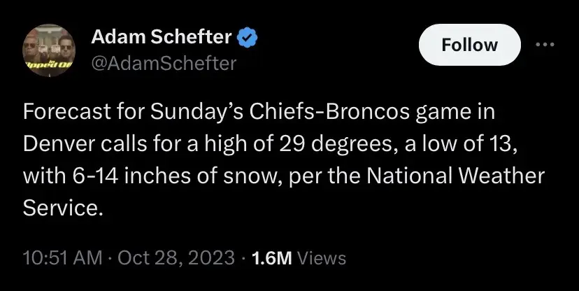 #nfl #broncoscountry #snowgame #chiefs 