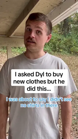 He has a problem and I am the solution 🤣 This is nothing new. If I don’t go in with him, he will not get anything for himself. We’ve been trying to work on it, but it’s obviously not gotten anywhere 🤣 #shelbanddyl #husbandreacts #clothes #relateable #couples #relationships 