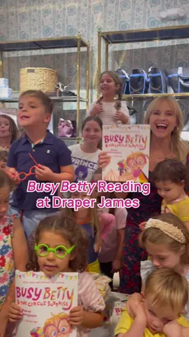 Loved reading Busy Betty to all the littles @Draper James! 🥰 They asked the best questions about how to 1. Ride a camel 🐫  2. Start your own circus 🎪  3. Make a bulldog roar! 🦁   To answer all these questions and have some fun: Pick up a copy of Busy Betty and the Circus Surprise for your favorite little today! 💖 🎶: @kttunstall 