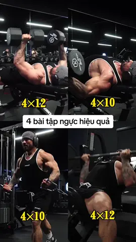 4 bài tập ngực hiệu quả tại phòng tập gym #gym #baitapnguc #hitfit 