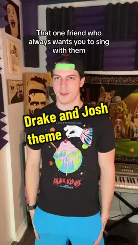 If you don’t just finish the song with him, he’ll never stop. #drakeandjosh 
