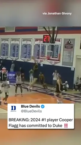 Cooper Flagg is headed to Duke 😈 #collegebasketball #cbb #cooperflagg #duke 