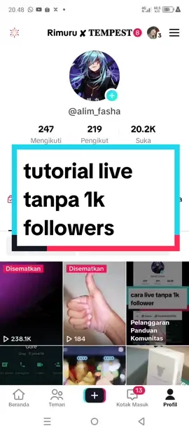 tutorial live tanpa 1k followers #fyp #fypシ #fypシ゚viral #live #tutorial #live #tanpa #1k #follower 