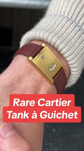 Replying to @bbq Our Cartier-collector friend Lance shows off his very rare Tank à Guichet nump hour Cartier watch. #watchtok #watches #cartier #vintagecartier #vintagewatch #watchcollector #rarewatch #tankaguichet 