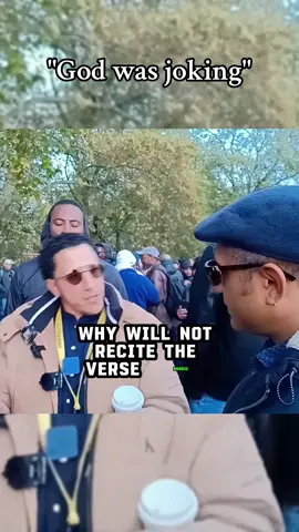 He even said this to justify his beleifs. #speakerscorner #muslim #muslimtiktok #christian #christiantiktok 