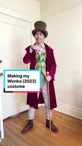 So quiet up☝️and listen down!!👇🍫 #halloween #wonka #timotheechalamet #willywonka #sewing #cosplay #costume #halloween2023 #fyp #foryoupage 