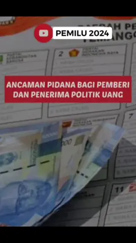 Tolak Politik Uang! Politik uang (money politic) adalah salah satu bentuk suap, sehingga dapat dijerat secara hukum para pelakunya! #TolakPolitikUang #SukseskanPemilu2024 #Pemilu2024kondusif