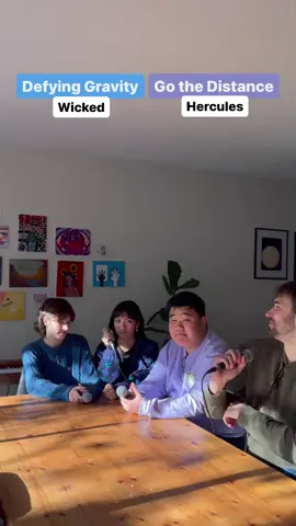 In honor of 20 years of @wicked_musical we wanted to sing one of our favorite mashups with some of our favorite friends! Watch til the end to hear the harmonies :) #songsasconversations #defyinggravity #wicked #wickedthemusical #wickedmovie #stephenschwartz #gothedistance #hercules #singing #quartet #mashup #collab #sophiajames #kaysibal 