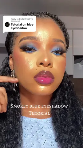 Replying to @DollarArtistry Blue Smokey eyeshadow tutorial💙🦋🩵 #smokeyeye #eyeshadowtutorial #beautybyhorbahs 