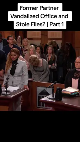 Former Partner Vandalized Office and Stole Files? | Part 1 #judgejudy #judge #viral #fyp #foryou 
