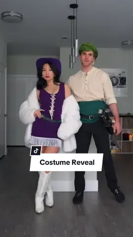 💚 the Zoro to my Robin 💜 Happy Halloween 👻🎃 #fashiontok #outfitinspo #halloweencostume #couplecostume #transitionidea #spookyszn #costumeidea #onepiece 