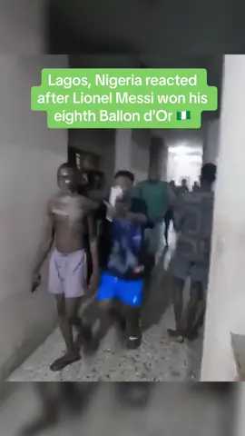 This is how fans in #Lagos, #Nigeria reacted after Lionel #Messi won his eighth Ballon d'Or 🇳🇬❤️ #ballondor  (via danyebefidelis/X)