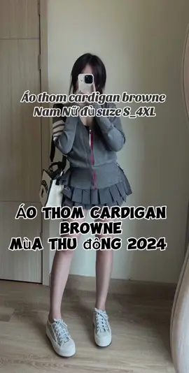 Áo Thom Cardigan Browne Nam Nữ 38_72kg #xuhuong #cardiganthom #aokhoaclen 