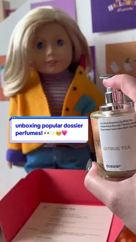 if you love designer perfumes,you should go and take a look at dossier! 👀✨🩷🥹 #dossier #dossierperfumes #asmr #miniature #miniatures #miniroom #americangirl #americangirldoll #agdoll #satisfying #oddlysatisfying #fypシ #fypシ゚viral #fypdonggggggg #viral #unboxing 