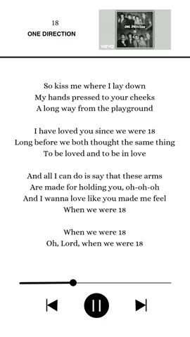 18 one direction #fyp #liriklagu #lyrics #lirik #onedirection #eighteen 