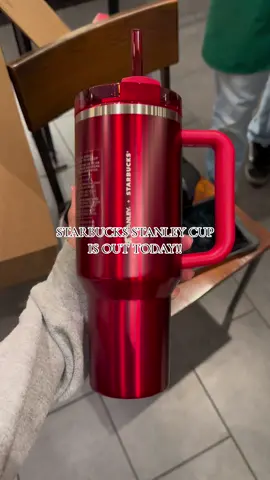 Who’s getting the Stanley cup today? #starbucks #fyp #starbuckslaunch #StanleyCup #starbucksstanley #christmaslaunch #starbuckschristmas #christmastumbler #mustget #redstanley 