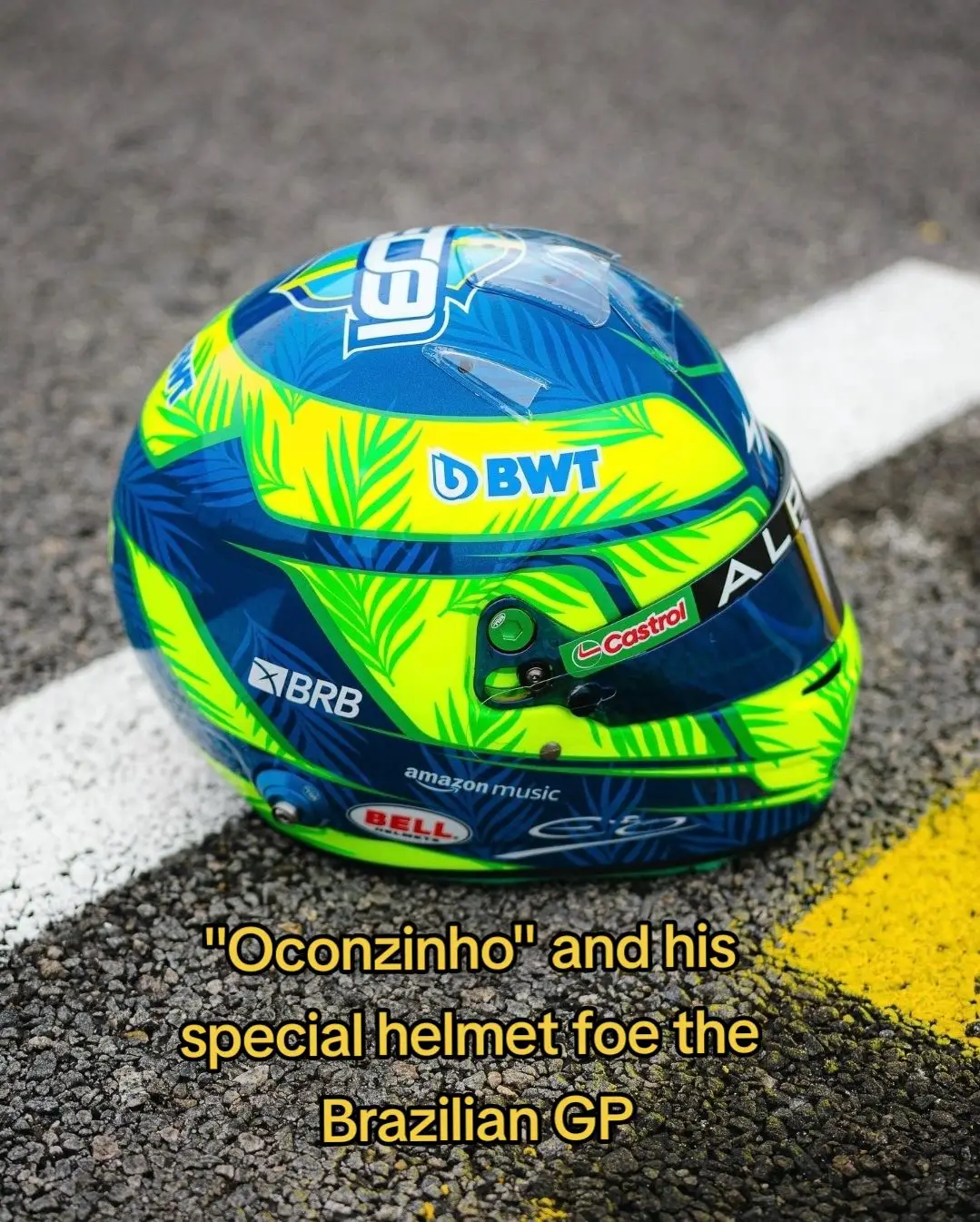 Esteban's special helmet for Brazil 🫶🇧🇷 #f1helmet #f1driver #specialhelmetdesign #estiebestie #estebanocon31 #estiebestieocon #formula1tiktok #f1tok #f1tiktok #f1 #formula1 #f1fans #formulaonefans #f1fyp #fypシ #brasilgp2023 #brasilgp #braziliangp #braziliangp2023 #f1brasil #alpinef1team 