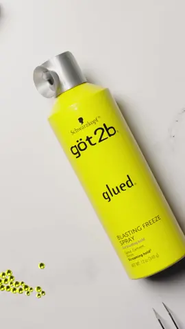 Making the whole place ✨ shimmer ✨ with this bedazzled Blasting Freeze Spray! 🤩 Add a lil finishing sparkle to your look by shopping all of our strong-hold Glued products in the #linkinbio. 💖 #got2b #got2bblastingfreezespray #got2byou #got2bbrave #got2breal #got2believe #hairinspo #hairspray