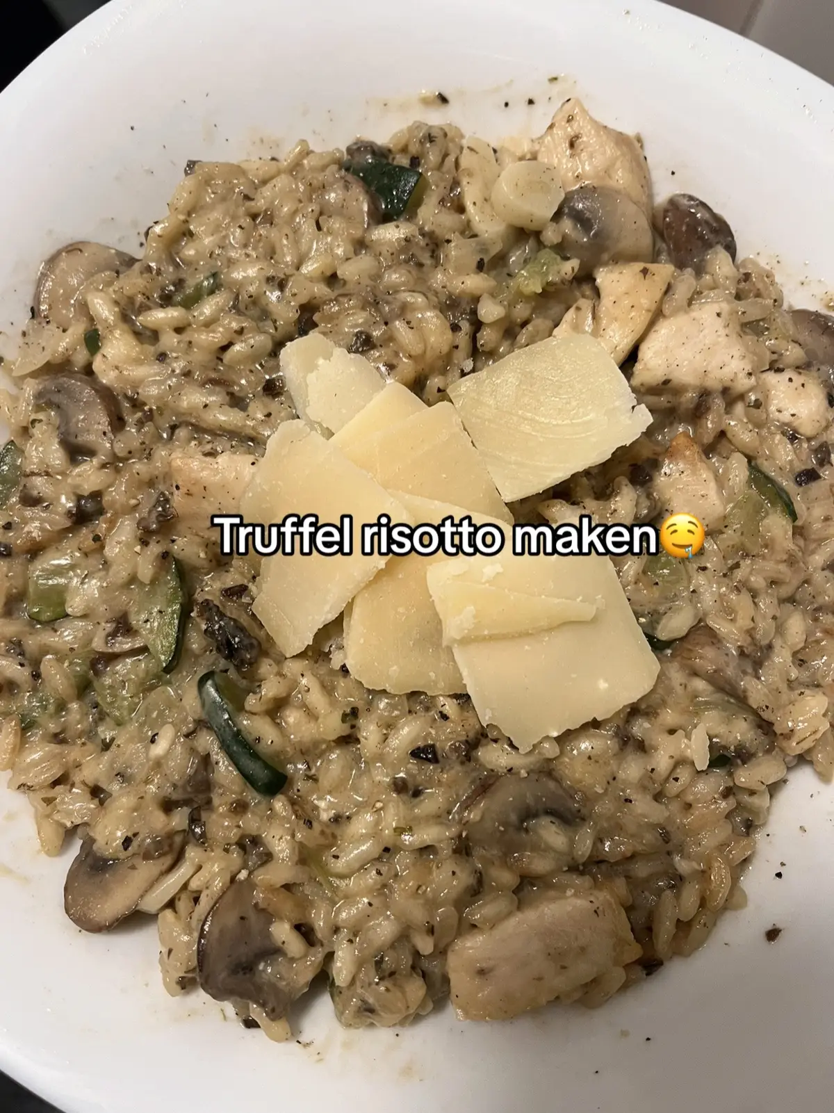 Truffel risotto recipe👩🏽‍🍳🤌🏽🫶🏽 #risotto #food #recept #avondeten #fy #fypage 