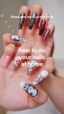 how to do your nails at home 🏠  feel free to ask questions in the comments!! #nailsart #nailsstepbystep #fakenails #pedicure #fakenailsmalaysia #howtodonails 