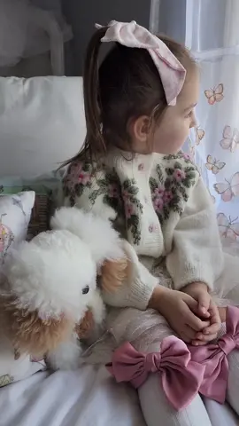 The Prettiest Cardigan 🎀 #embroidery #knittok #SmallBusiness #petitmaisonkids #atelierchouxparis #bebetheory #kidsoftiktok #handmade 