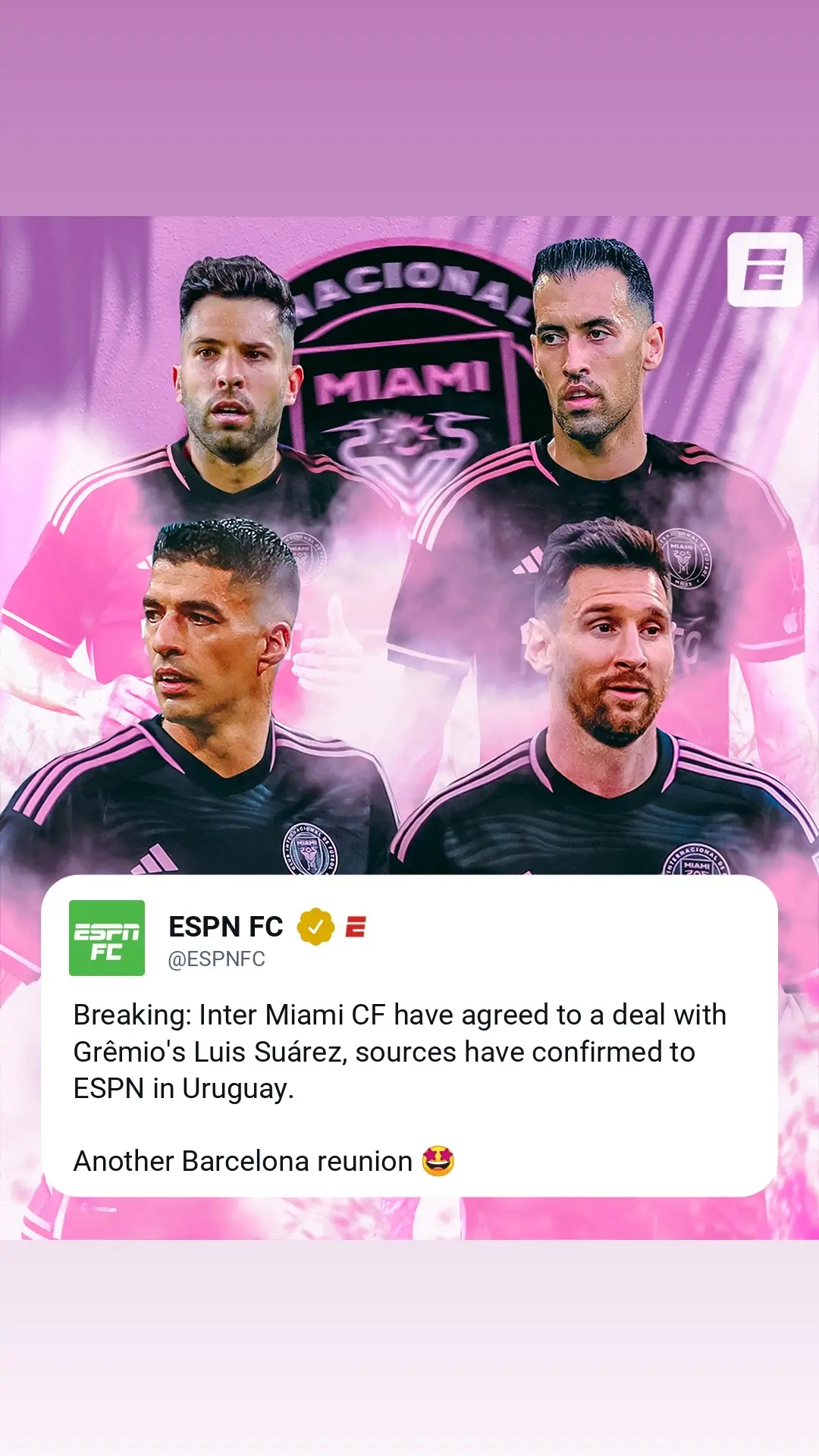 #Messi is getting the band back together 🤝 #futbol #MLS #intermiami #Soccer