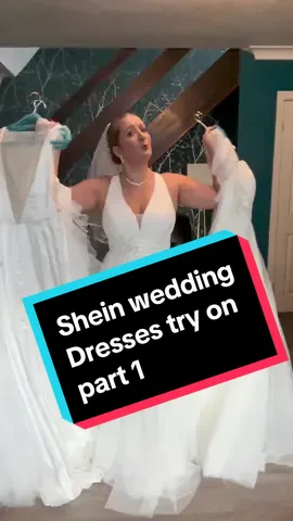 Replying to @London Part 1 of the wedding dresses try on (when you get to the end you’ll see why🤣😭) For reference I am a size 12 and 5 foot 3 and ordered all in a size large. This is not an ad but if you use my code CB23Q4 you get 15% off And because I am a legend and here for all my budget brides here are the codes for everything I’m wearing: Dress 1 off the shoulder 12748666 Dress 2 layers of ruffles 17804117 Dress 3 satin 12153313 Dress 4 strapless fall proof 11208701 Hairpiece 21546262 Necklace and Earrings 21447682 Veil 20430750 #weddingdress #sheinweddingdresshaul #budgetwedding 