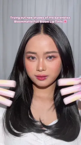 these new shades are sooo pretty!!! they feel so comty on the lips and also very long lasting! what's your fav shade? 💗 #barenblissph #barenblissMatteTint #BNBYourLipsHero 