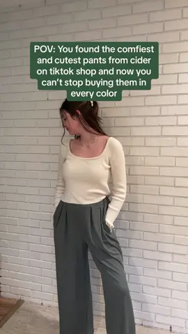 POV: You found the comfiest and cutest pants from cider on tiktok shop and now you can’t stop buying them in every color!