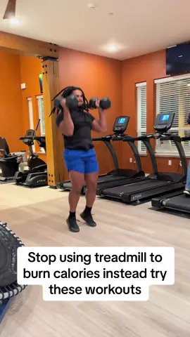 Stop using the treadmill to Burn calories instead try these workouts 💪🏾✅ Tag / Share / Save  These are some great dumbbell workouts you can do to help burn a lot more calories then the treadmill  Perform each workout 4 rounds of 45 secs  #burncalories #dumbbellexercises #dumbbellworkouts #fitnesslife #onlinefitnesscoaching 