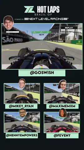 The Track Limits team took on Brazil in F123! @Swish came out on top with a 1:08.252 ahead of @Mikey who set a 1:08.253. The gap between them was 0.001 seconds 🤯 🤯  Their times were followed by @MaximeMXM (1:08.311), @Henny (1:08.700) and @Feven (1:11.950).  Enjoy these hot laps and if you play F123 on PC or console, hop on and see if you can beat our best time 🏎️  If you do post your lap, tag us! #tracklimits #f1esports #simracing #f1 #brazilgp #interlagos #saopaolagrandprix #f123 #formula1 #formulaone #hotlaps #timetrial 
