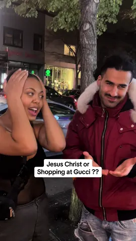 Always Jesus Christ ✝️ #streetinterview #nightlife #jesus #jesuschrist #christiantiktok #christian #shopping #gucci #foofootv #fyp 