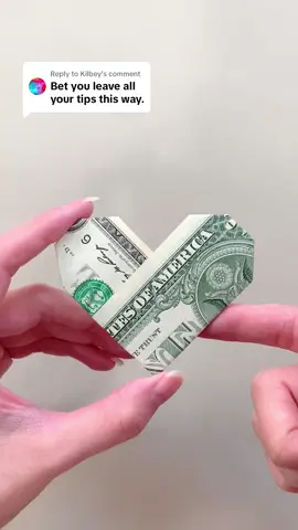 Replying to @Kilbey quick and easy dollar heart 💖 #DIY #origamitutorial 