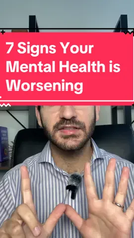 7 SIGNS Your Mental Health is Getting Worse. #MentalHealth #MentalHealthAwareness #mentalhealthmatters #mentalhealthdeclining #mentalhealthdeteriorating #mentalhealthtiktok #mentalhealthsigns #mentalhealthproblems #mentalhealthissues #fyp #foryou #foryoupage 