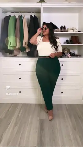 Office outfit idea🍁  Top- @SHEIN pants- @ZARA #plussizeblogger #curvystyleinspo #officestyle #officefashion #size16style 