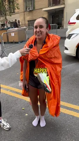 How would you feel after running a marathon?? AND who wants a part 2? #TheRunningInterviewer #runwithkate #runtok #nycmarathon #nycmarathon2023 #marathon 