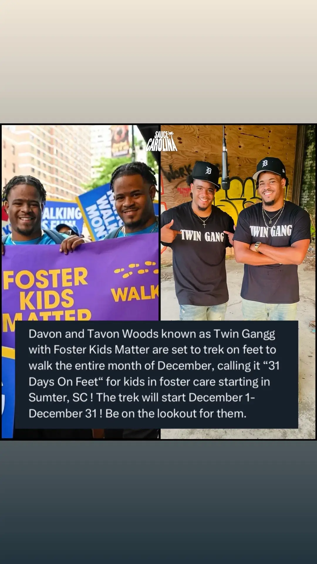 We will be dedicating the whole month of December walking for 31 days walking for kids in foster care. We will be starting on December 1 !! We will be creating a Amazon wishlist for some items we will need on this journey. We ask that you’ll keep us in prayer and support us on this journey. I’m so excited and remember these walks are to remember every child in the foster care system and every child that’s been failed by the foster care system. #twingangg #fosterkidsmatter #history #support #share #fosterkidsmatter❤️ #fostercare #fostercarenews🥹 #viral #history #davonwoods 