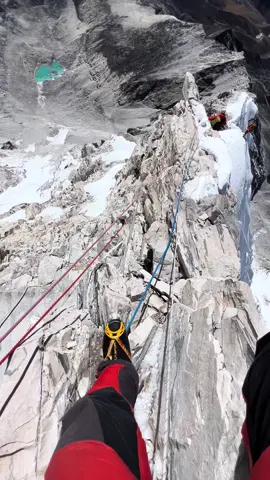 Welcome to the Himalayas 🏔️ #mountaineering #climbing #pov #heights #fyp #steep #adventure  #nepal #himalayas #extremesports 