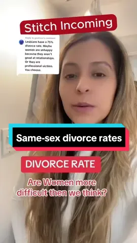 Replying to @goatous A divorce rate of 75% should set off a common sense alarm, that something is wrong with the stat. Be sure to also check out @Professor Neil take down of this stat. Much like the statistic about lesbian rates of domestic violence a single number is being misused and misrepresented to serve a deeply misogynistic narrative.  Always check your sources and don't trust the copy off some random website.  #relationships #datingadvice #relationshipadvice #marriage #divorce #misogyny #toxicmasculinity #women #feminism 