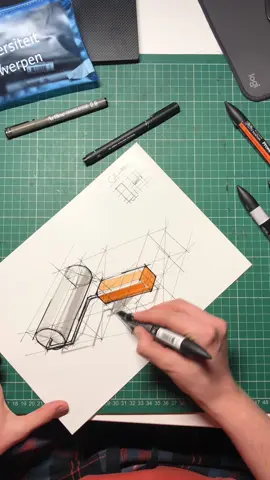 Back to basics. Ill try sketch some of the comments soon :) #fyp #sketch #productdesign #industrialdesign #perspective #quicksketch #designtok #pensketch #marker #dailysketch  #practise #tutorial #basic #paintroller #sketching 
